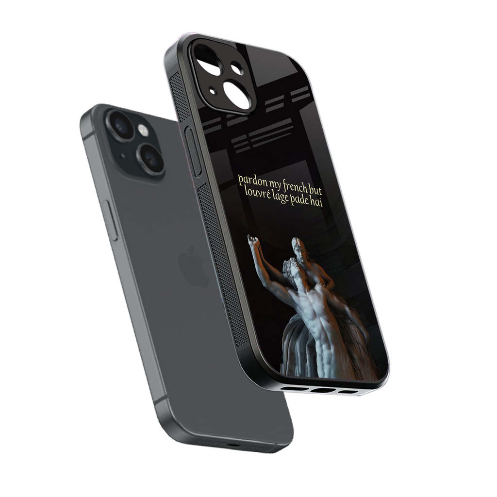 louvre back phone cover | glass case for iphone 13 mini