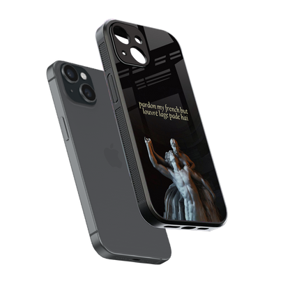 louvre back phone cover | glass case for iphone 13 mini