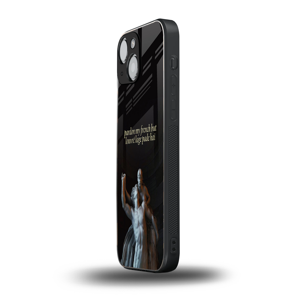 louvre back phone cover | glass case for iphone 13 mini