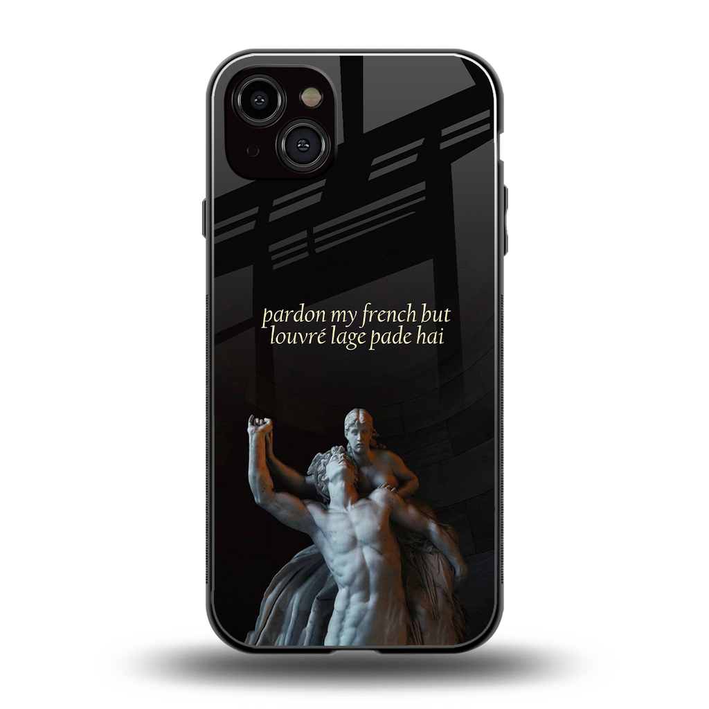 louvre back phone cover | glass case for iphone 15 plus