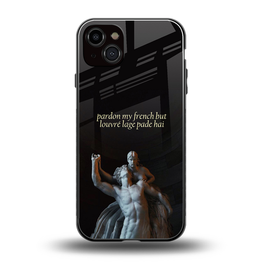 louvre back phone cover | glass case for iphone 15 plus