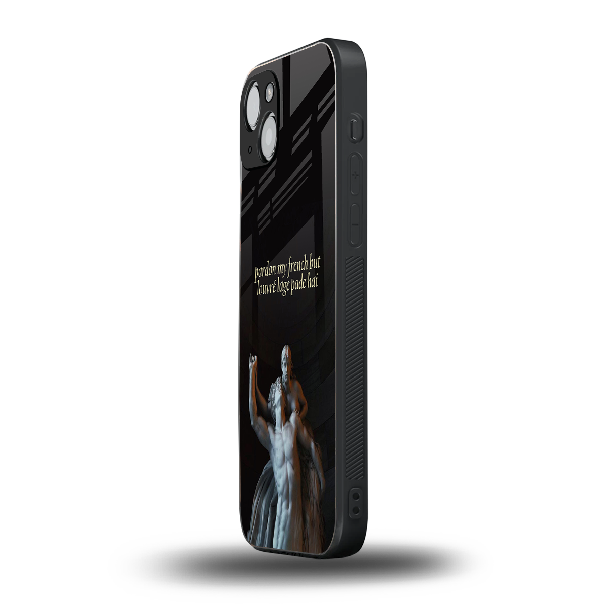louvre back phone cover | glass case for iphone 14 plus