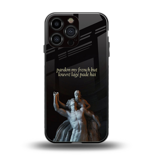 louvre back phone cover | glass case for iphone 15 pro max