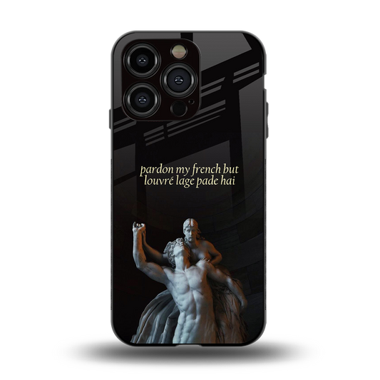 louvre back phone cover | glass case for iphone 15 pro