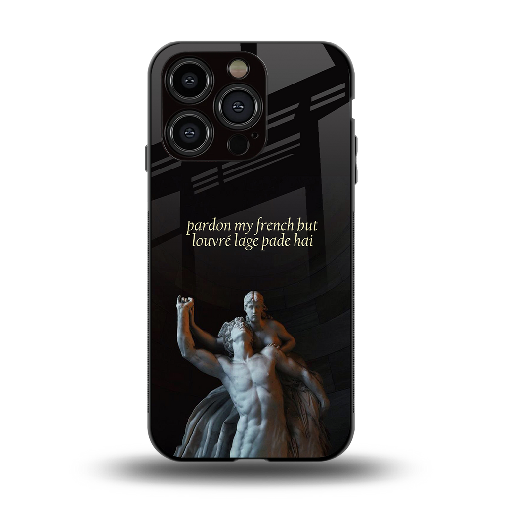 louvre back phone cover | glass case for iphone 14 pro