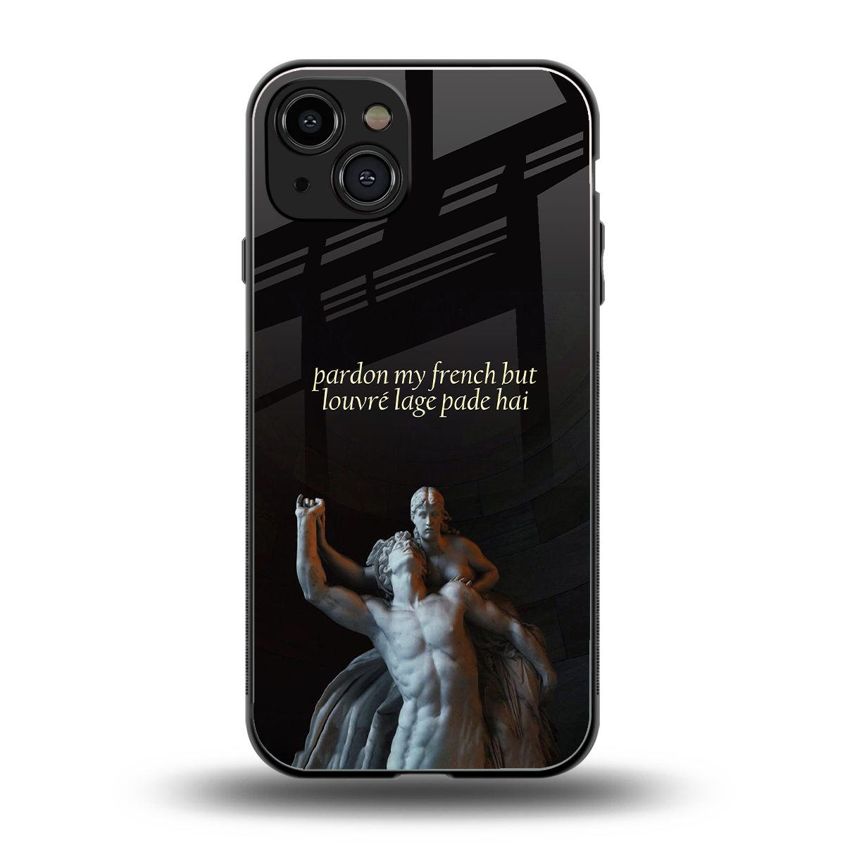 louvre back phone cover | glass case for iphone 15