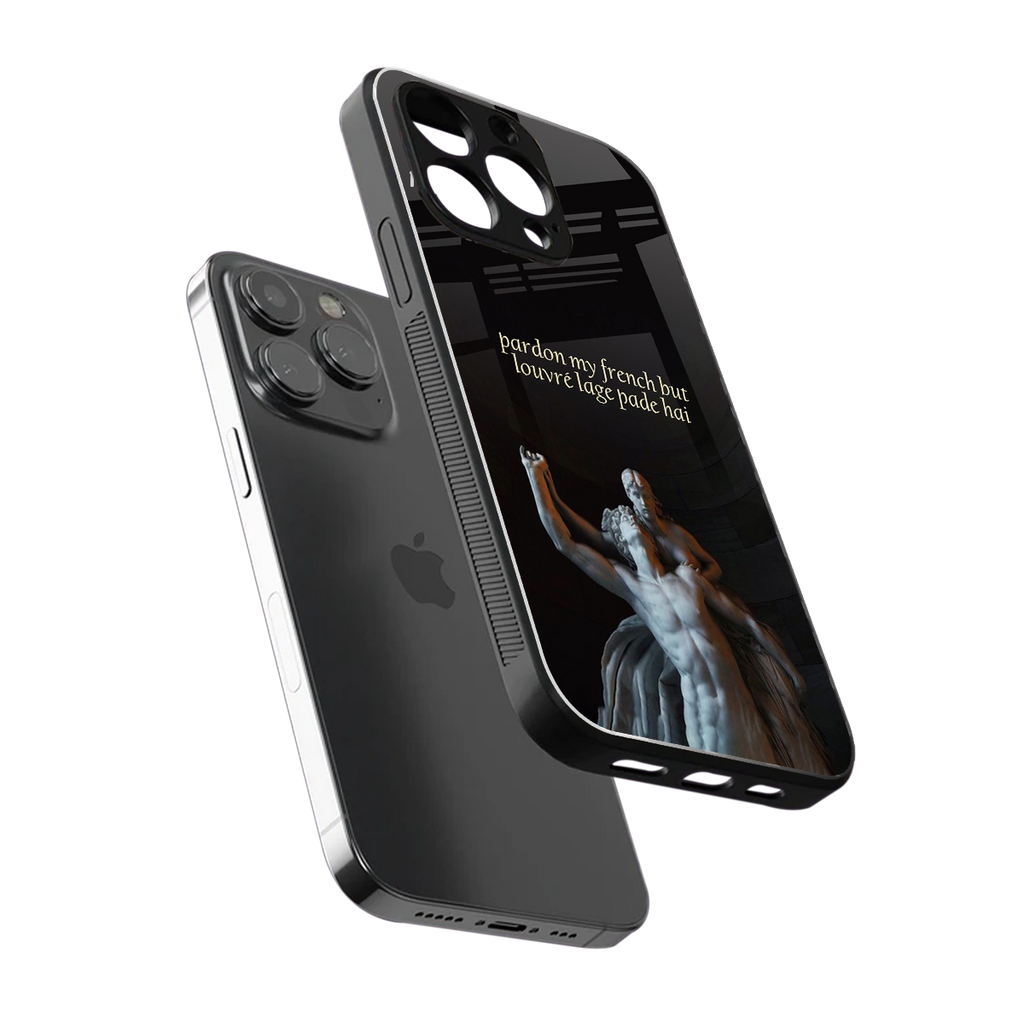 louvre back phone cover | glass case for iphone 15 pro