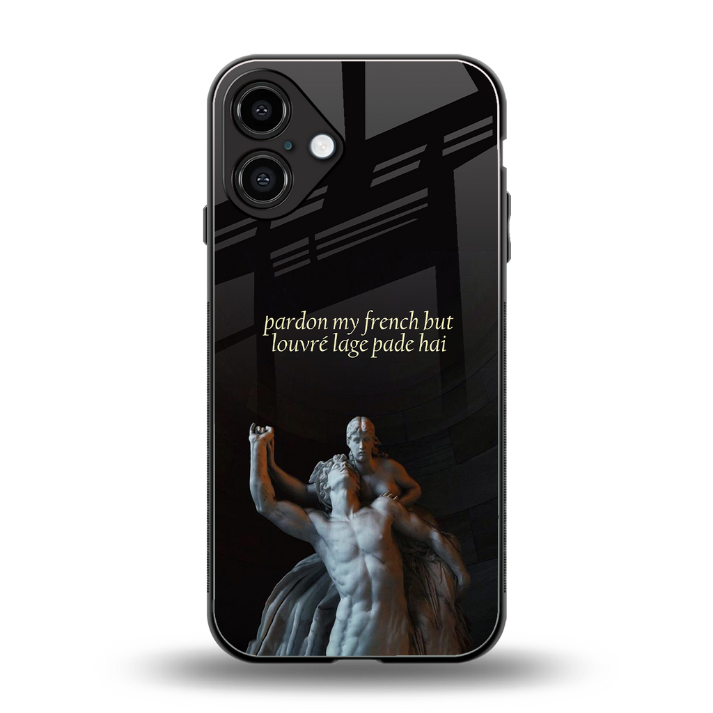 louvre back phone cover | glass case for iphone 16 plus