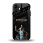 louvre back phone cover | glass case for iphone 16 plus