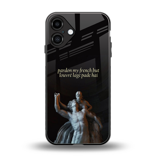 louvre back phone cover | glass case for iphone 16 plus