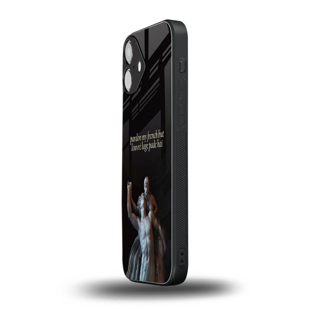 louvre back phone cover | glass case for iphone 16 plus