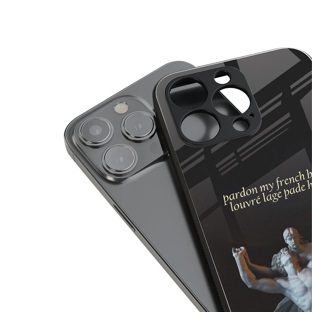 louvre back phone cover | glass case for iphone 14 plus