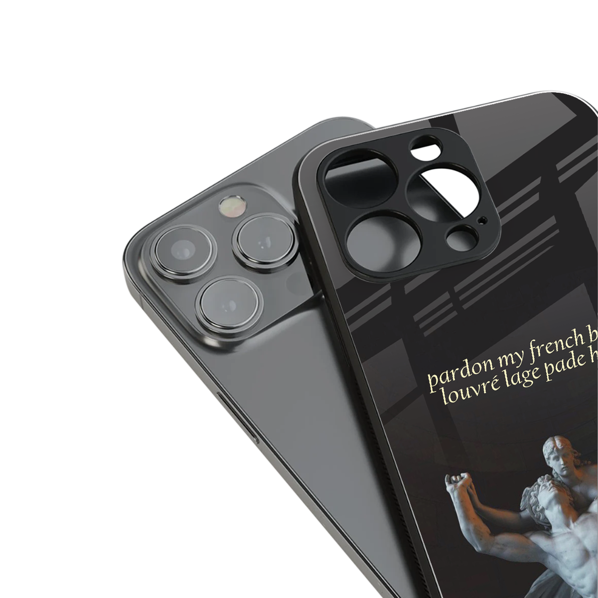 louvre back phone cover | glass case for iphone 15 plus