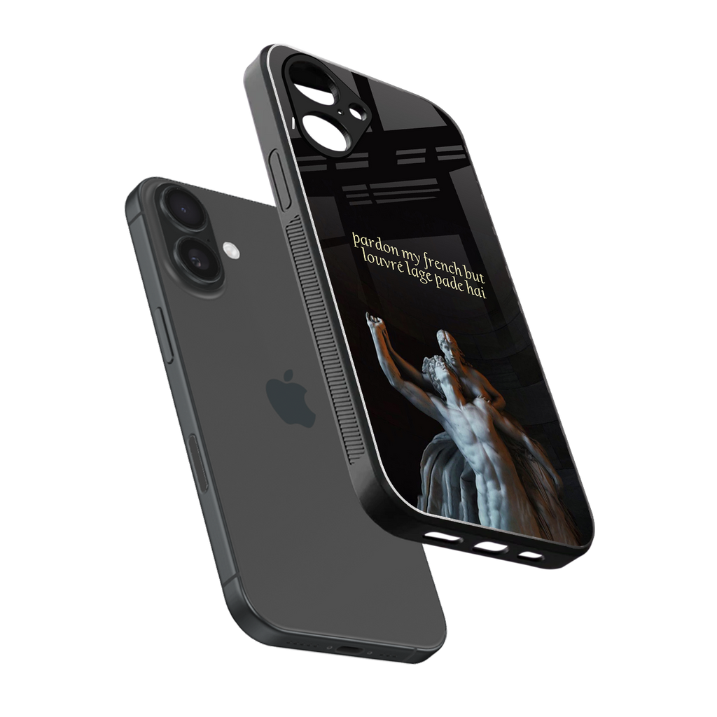louvre back phone cover | glass case for iphone 16