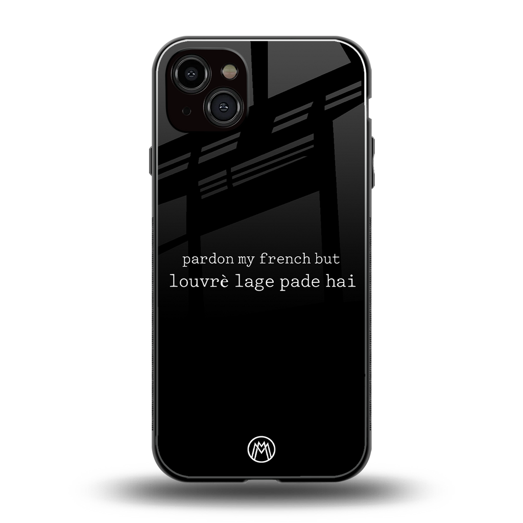 louvre lage pade hai back phone cover | glass case for iphone 14 plus