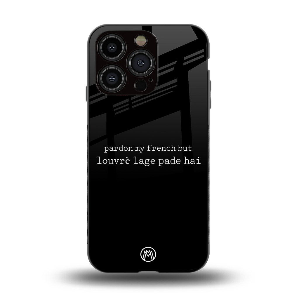 louvre lage pade hai back phone cover | glass case for iphone 14 pro