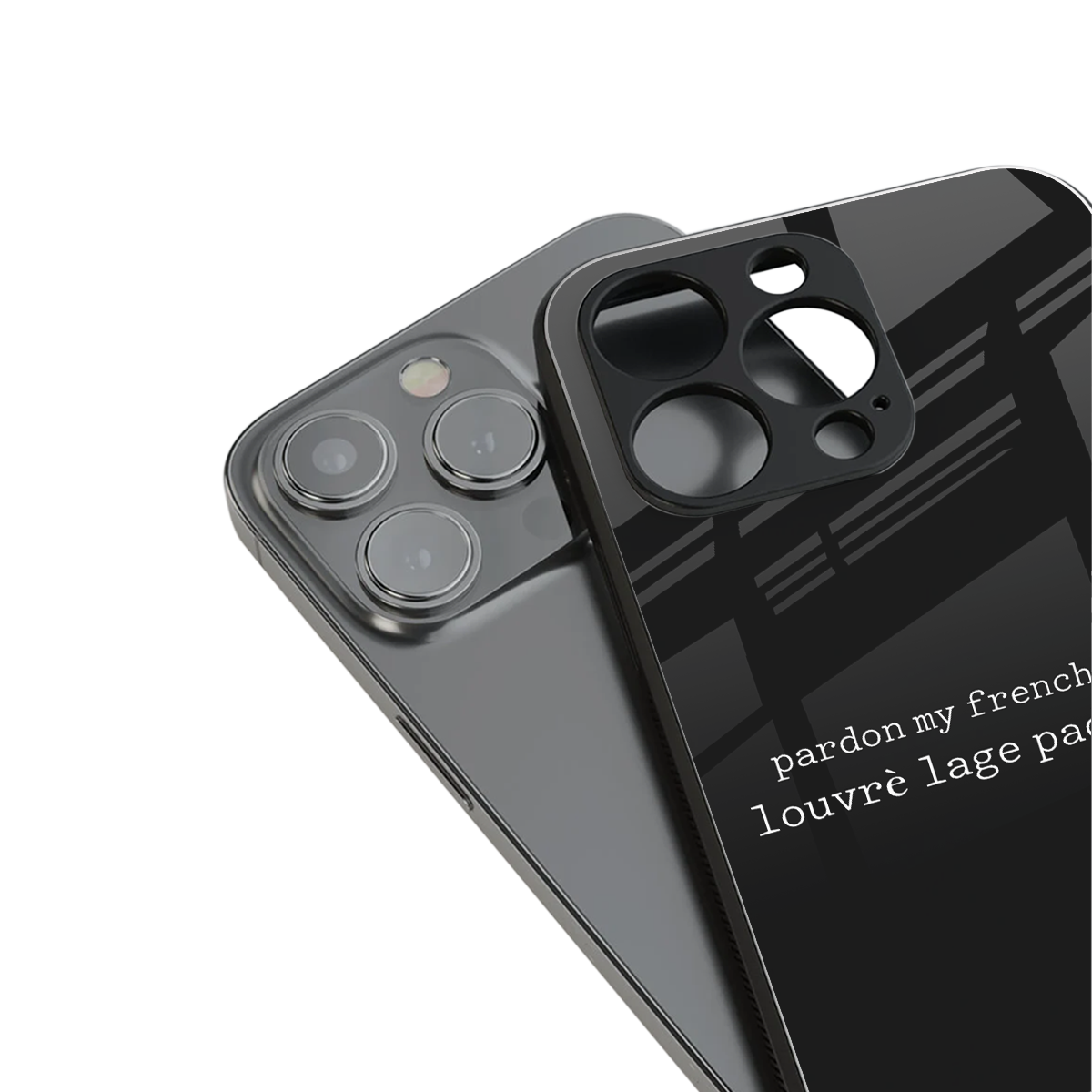 louvre lage pade hai back phone cover | glass case for iphone 13 pro max