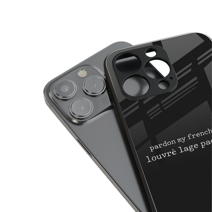 louvre lage pade hai back phone cover | glass case for iphone 13 pro max