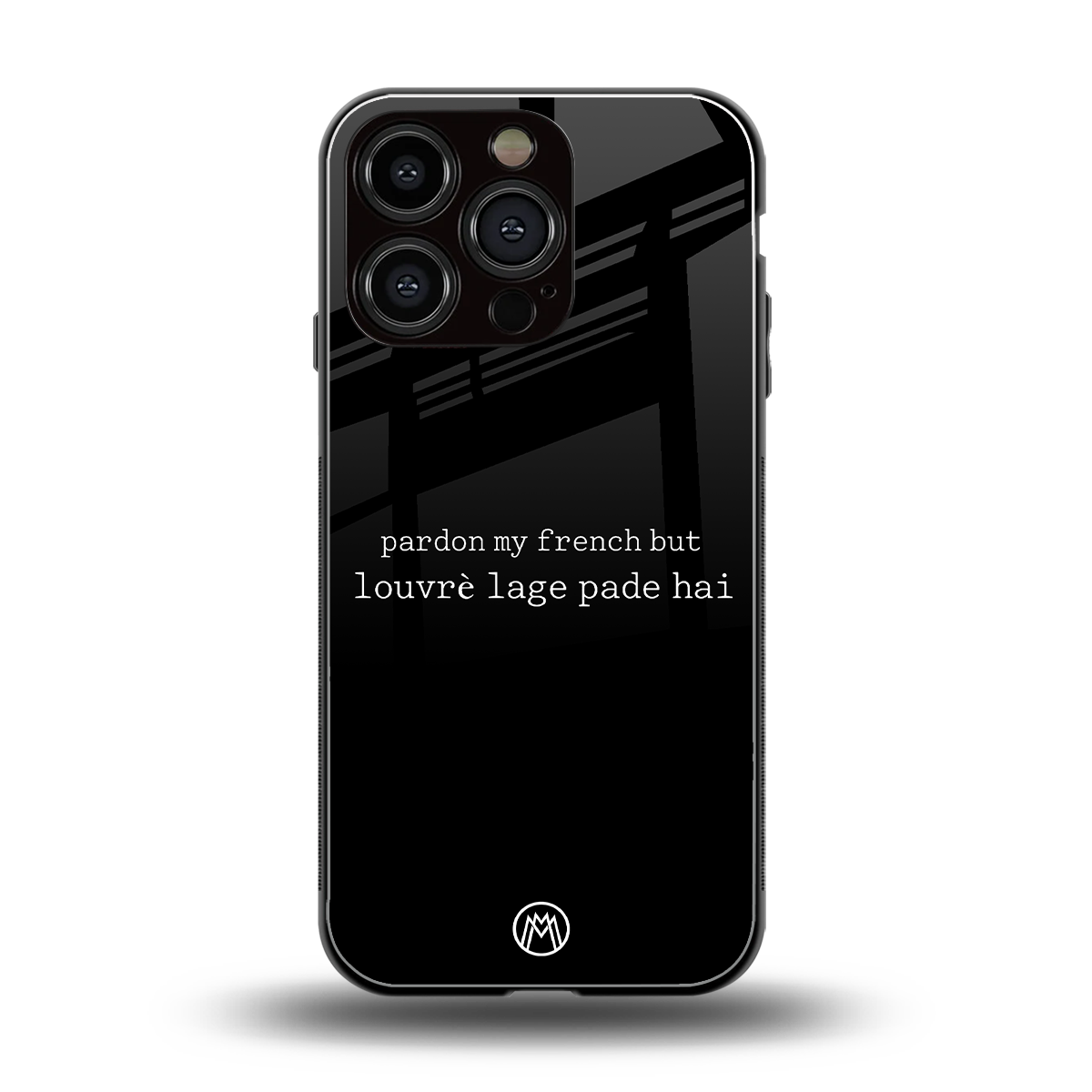 louvre lage pade hai back phone cover | glass case for iphone 16 pro