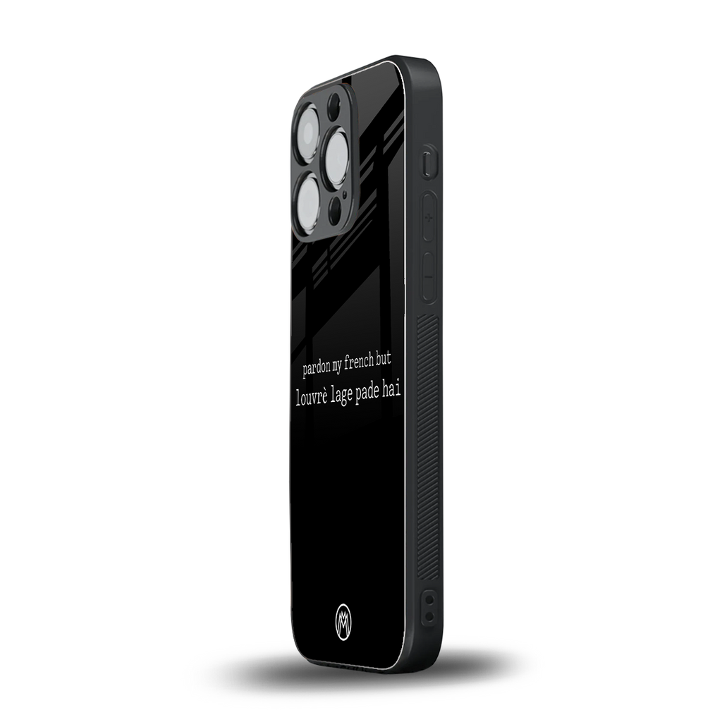 louvre lage pade hai back phone cover | glass case for iphone 16 pro