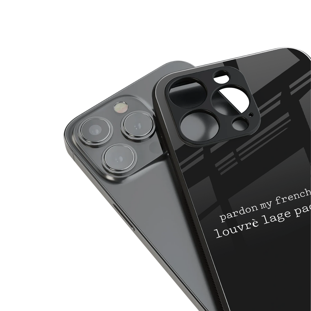 louvre lage pade hai back phone cover | glass case for iphone 16 pro