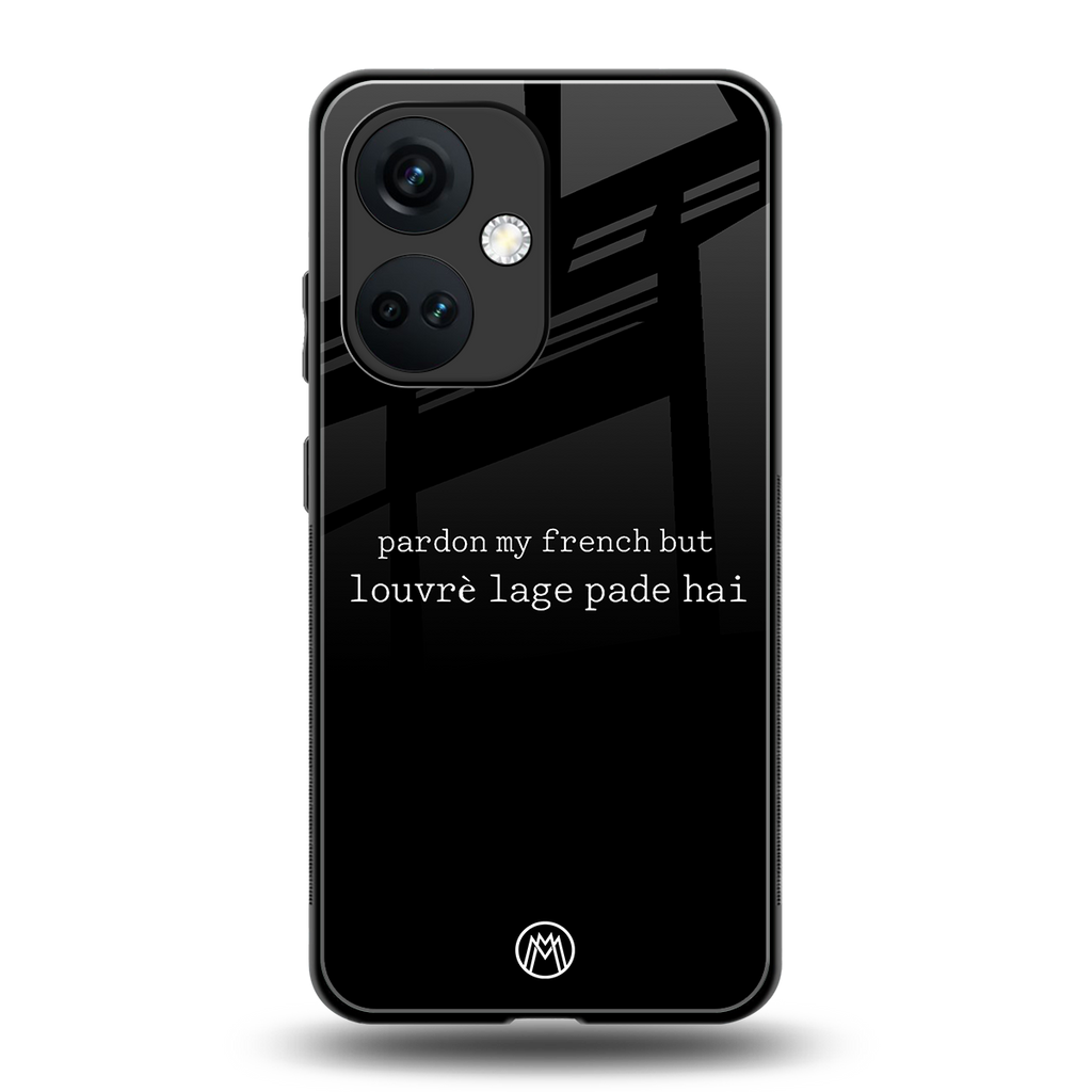 louvre lage pade hai back phone cover | glass case for oneplus nord ce 3