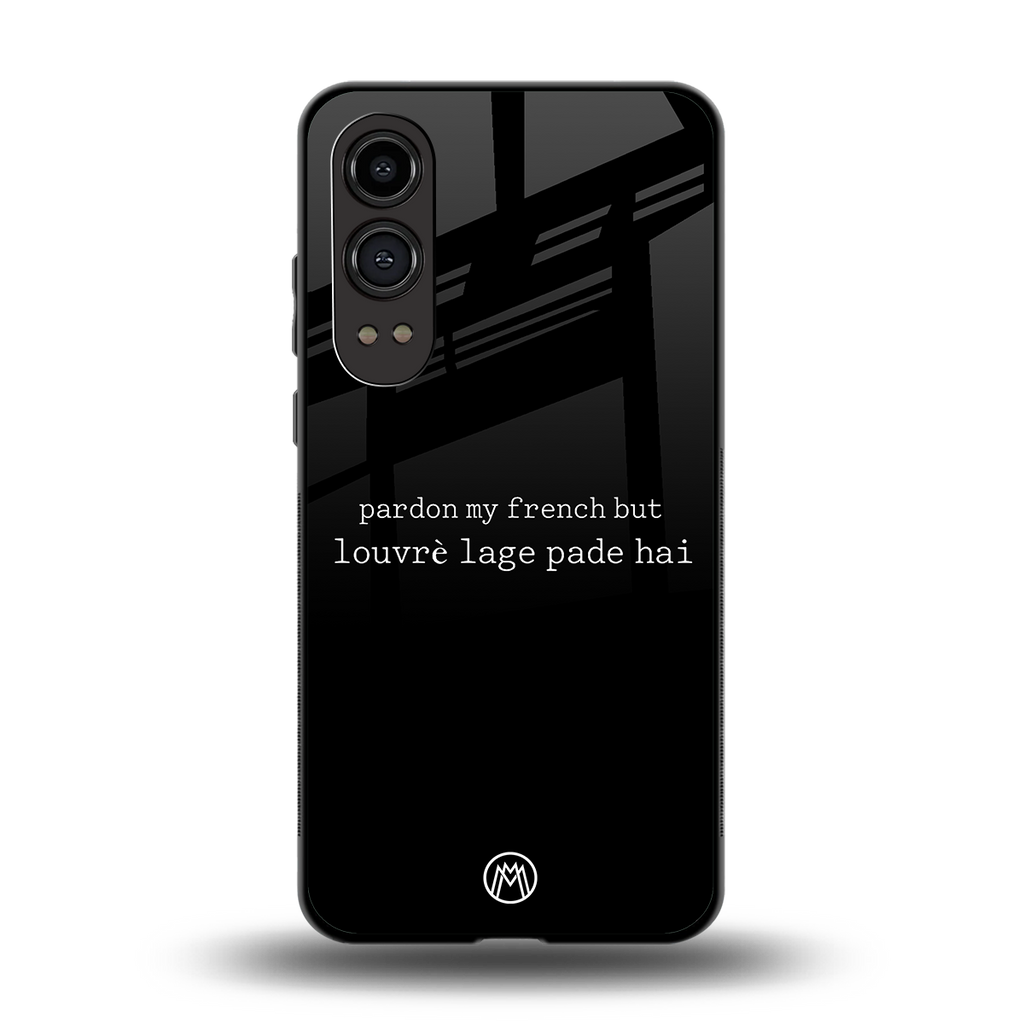 louvre lage pade hai back phone cover | glass case for oneplus nord ce 4 lite
