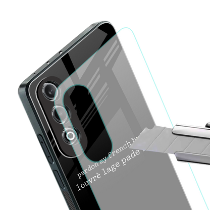 louvre lage pade hai back phone cover | glass case for oneplus nord ce 4