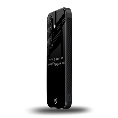 louvre lage pade hai back phone cover | glass case for samsung galaxy s24 plus