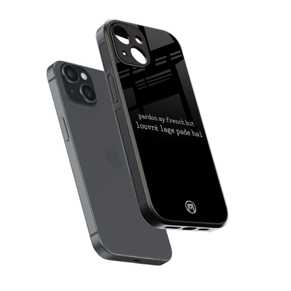 louvre lage pade hai back phone cover | glass case for iphone 15