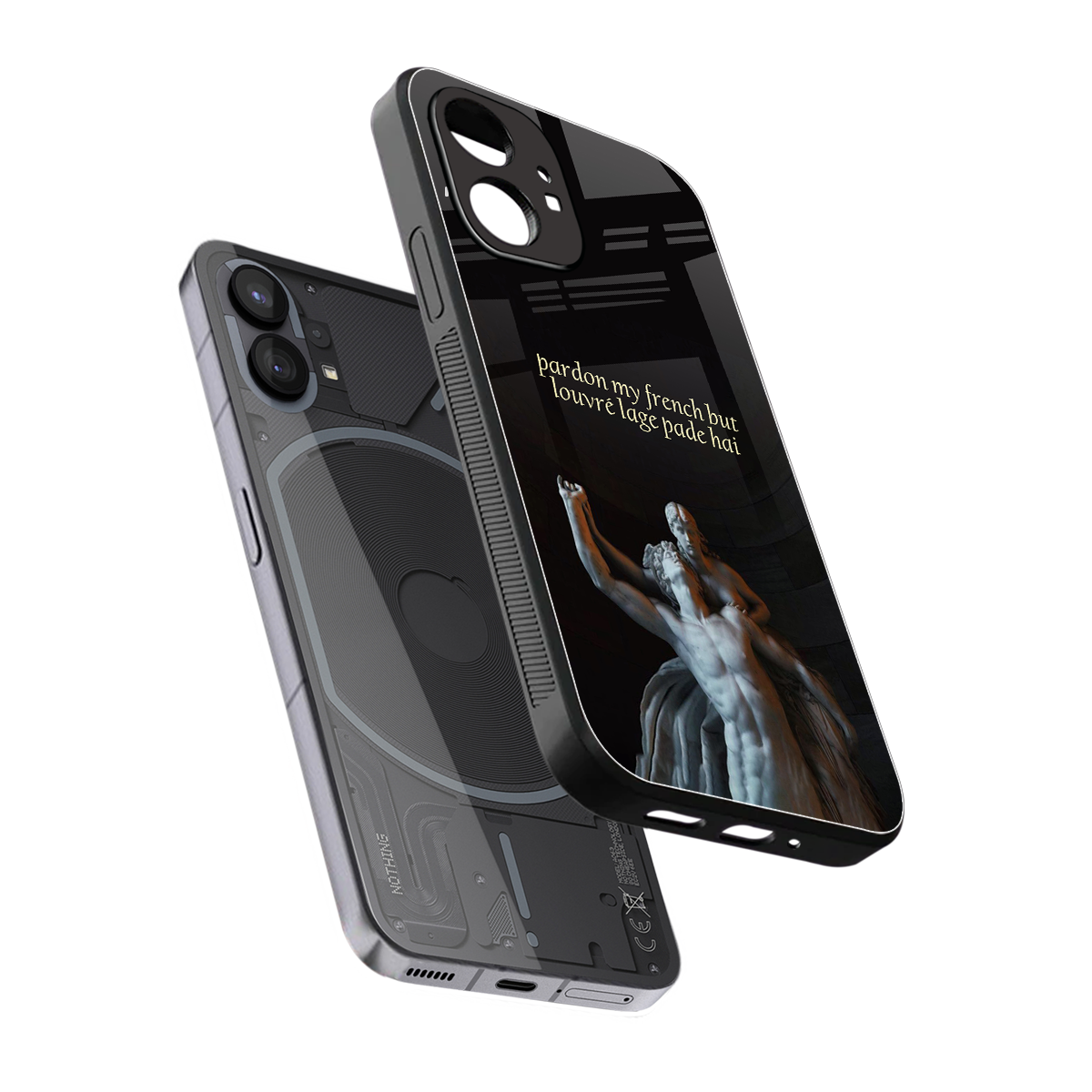 louvre back phone cover | glass case for nothing phone 1
