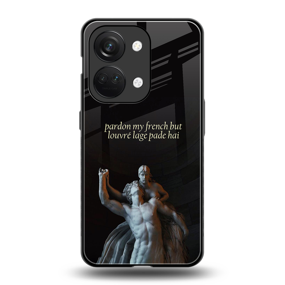 louvre back phone cover | glass case for oneplus nord 3
