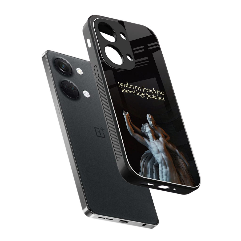 louvre back phone cover | glass case for oneplus nord 3