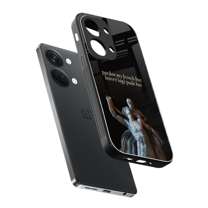 louvre back phone cover | glass case for oneplus nord 3
