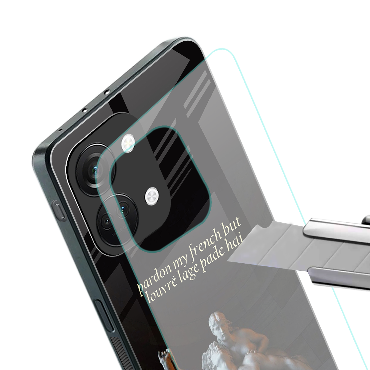 louvre back phone cover | glass case for oneplus nord 3
