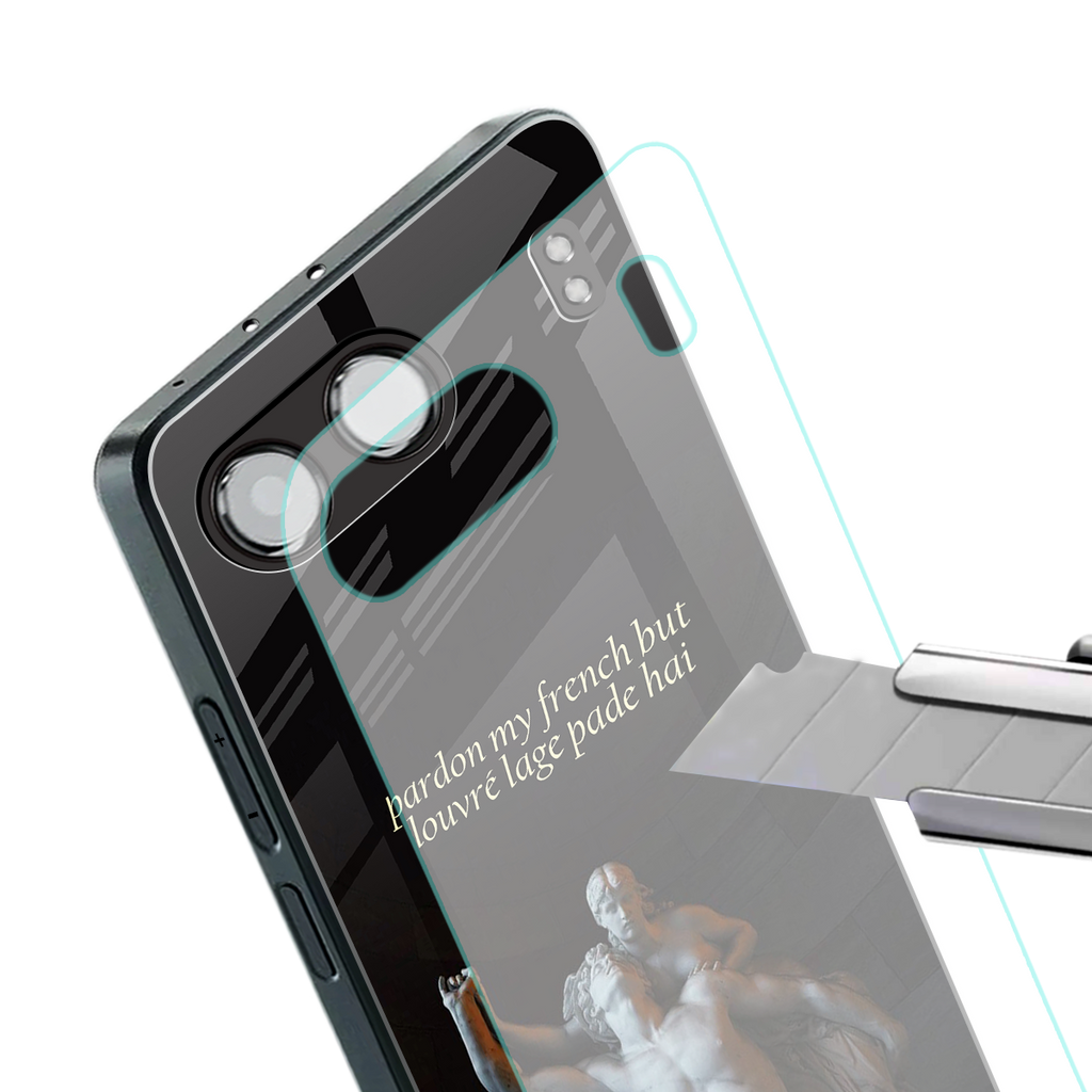 louvre back phone cover | glass case for oneplus nord 4
