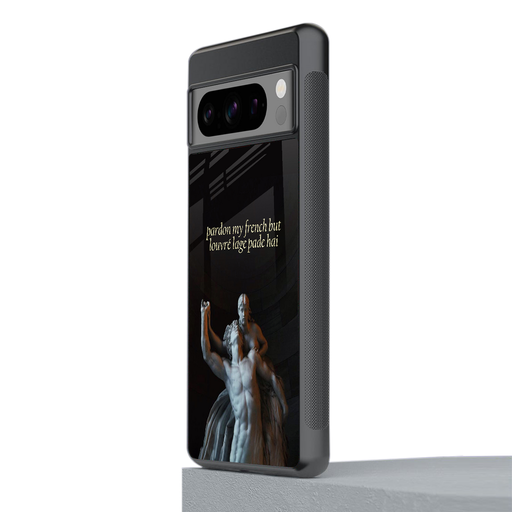 louvre back phone cover | glass case for google pixel 8 pro