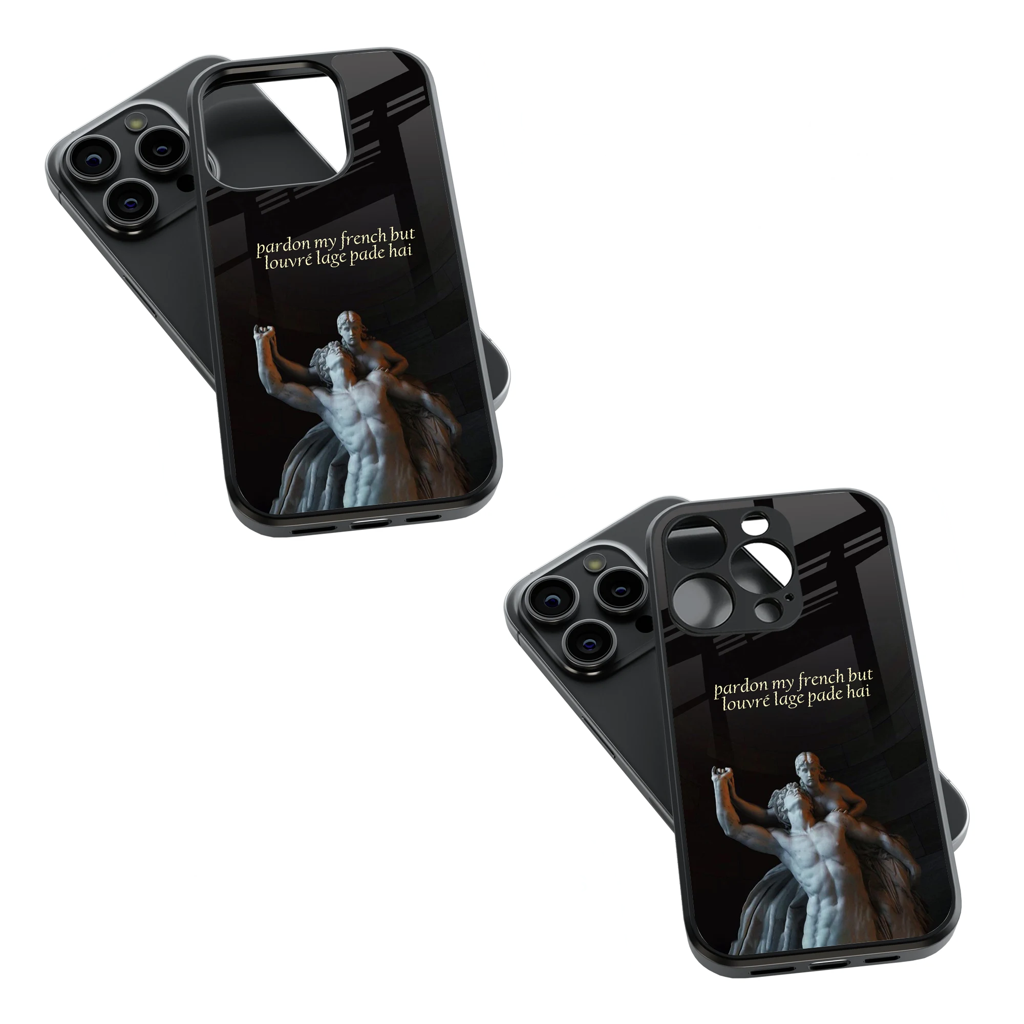 Trendy Glass Back Mobile Case for iPhone, Samsung, Redmi, OnePlus, Google Pixel, Motorola