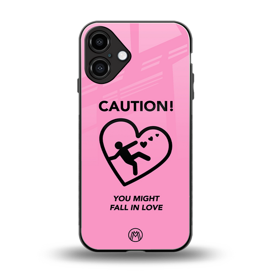 love ahead back phone cover | glass case for iphone 16 plus