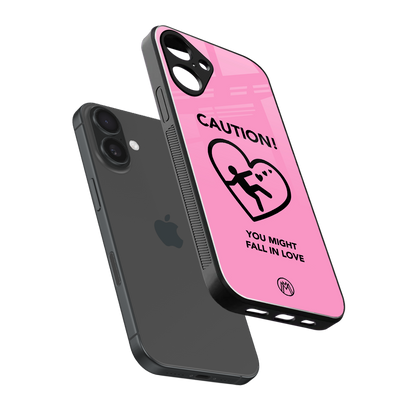 love ahead back phone cover | glass case for iphone 16 plus