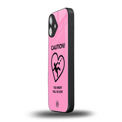 love ahead back phone cover | glass case for iphone 16 plus