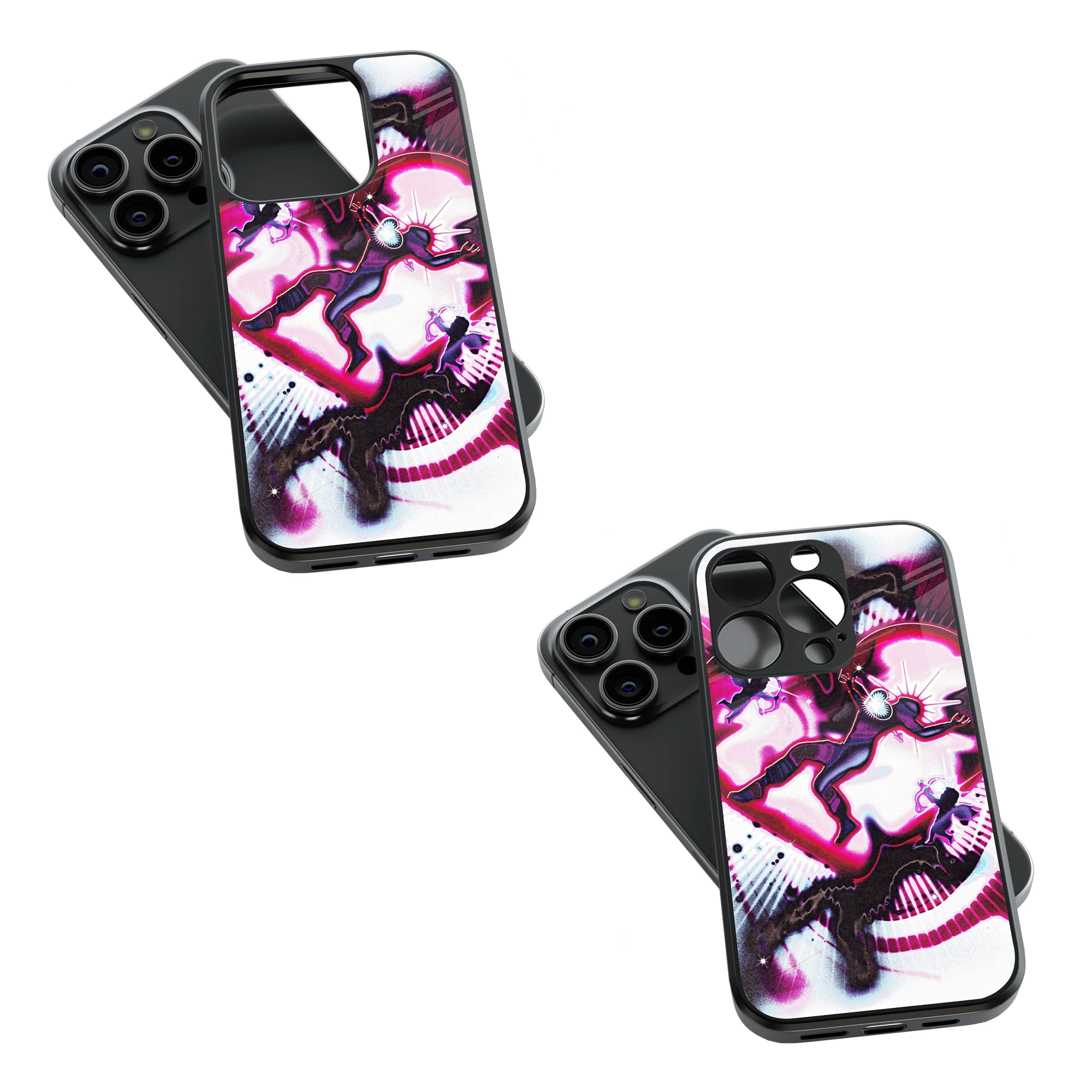 Trendy Glass Back Mobile Case for iPhone, Samsung, Redmi, OnePlus, Google Pixel, Motorola