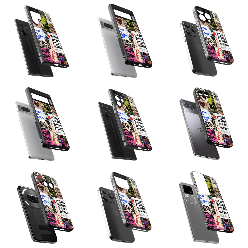 Durable Glass Back Mobile Case for iPhone, Samsung, OnePlus, Google Pixel, Redmi, Vivo, Oppo
