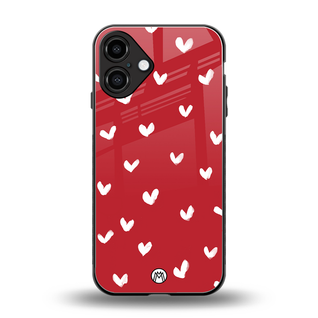 love is love red edition back phone cover | glass case for iphone 16 plus