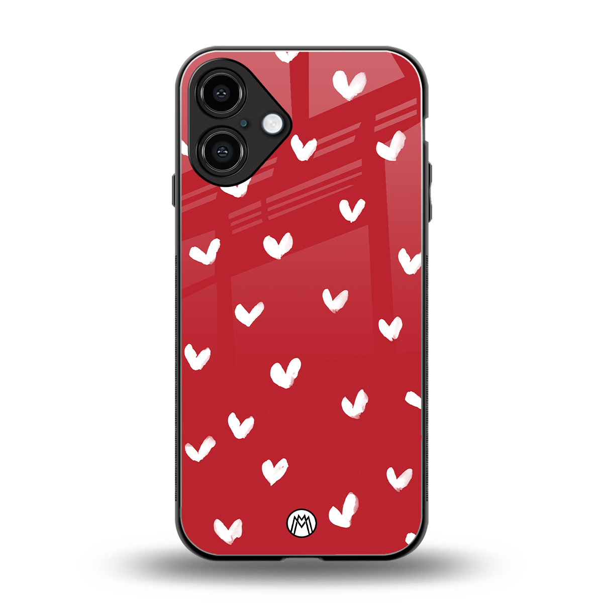 love is love red edition back phone cover | glass case for iphone 16 plus