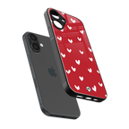 love is love red edition back phone cover | glass case for iphone 16 plus
