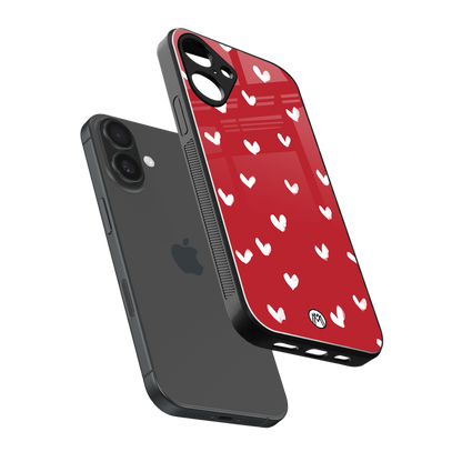 love is love red edition back phone cover | glass case for iphone 16 plus