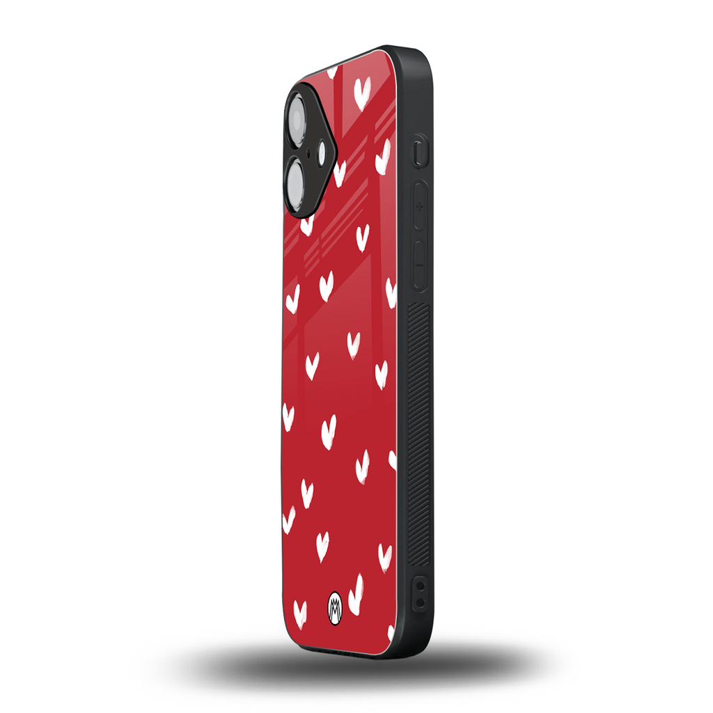 love is love red edition back phone cover | glass case for iphone 16 plus