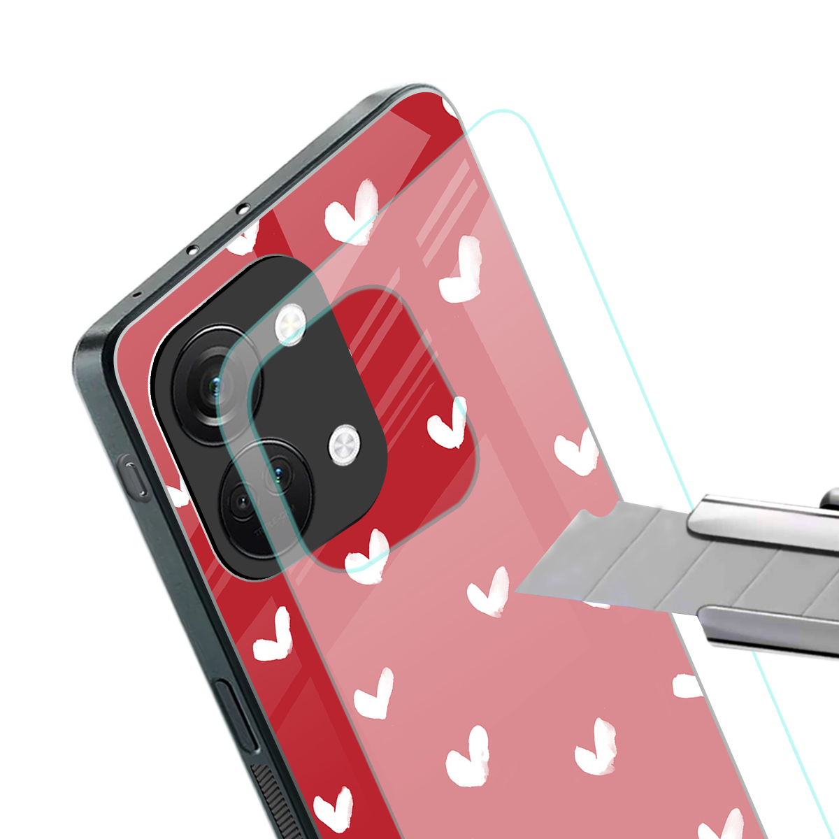 love is love red edition back phone cover | glass case for oneplus nord 3