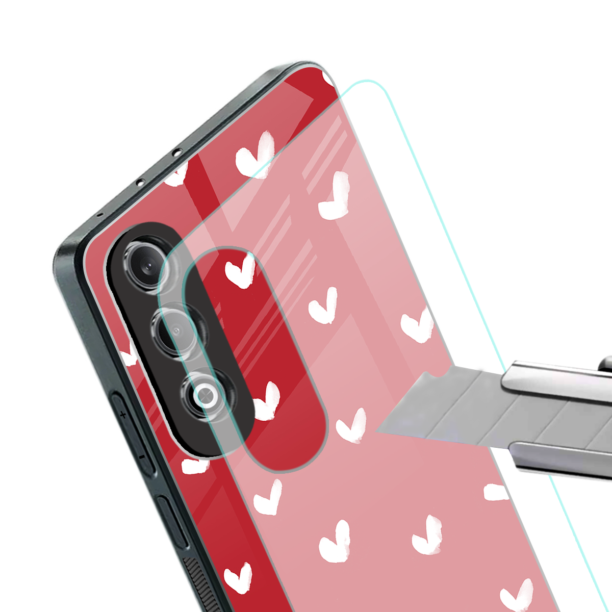 love is love red edition back phone cover | glass case for oneplus nord ce 4